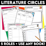 Literature Circles - Book Clubs - NO PREP Activities & Rol