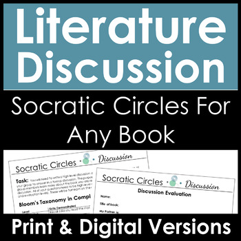 Preview of Literature Circles Discussion for Any Book with Socratic Circles for High School