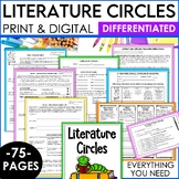 Literature Circles Reading Response Worksheets and Roles Unit