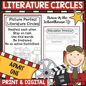 Preview of Literature Circles Roles | Easel Activity Distance Learning