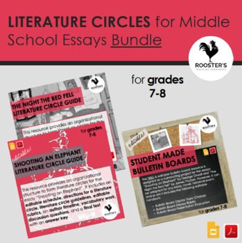 Preview of Literature Circles for Middle School Essays Bundle {Digital & PDF}