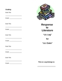 Literature Club Response Log Cover