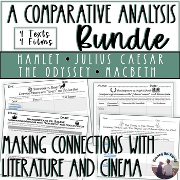 Preview of Literature Comparison Activities Hamlet, Julius Caesar, Macbeth, Odyssey Lesson