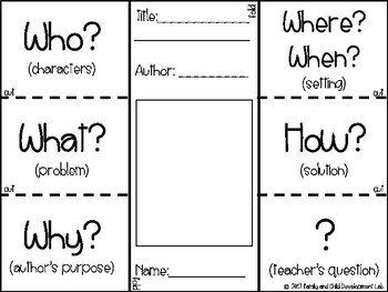 Preview of Literature Comprehension Sheet/ Reading Interactive Notebook