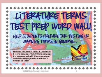 Preview of Literature Elements Test Prep Pack: Small Large Color/BlackWhite