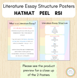 Literature Essay Structure Posters - PEEL - HATMAT - RSI