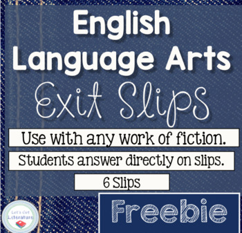 Preview of Literature Fiction Exit Slips FREEBIE