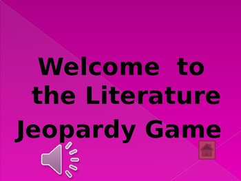 Preview of Literature Jeopardy