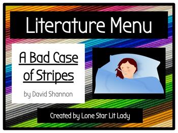 Preview of Literature Menu - A Bad Case of Stripes (FREEBIE)