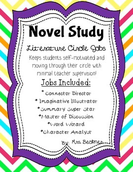 Preview of Literature / Novel Study Jobs for ANY BOOK!