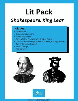 Preview of Literature Packet: Shakespeare's "King Lear"