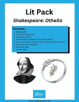 Preview of Literature Packet: Shakespeare's "Othello"