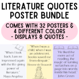 Literature Quote Poster Bundle - Pastels | ELA Classroom L