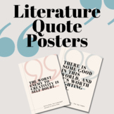 Literature Quote Posters (Minimalist Style)