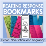Literature Reading Response Bookmarks - 3 Genres!