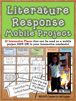 Preview of Literature Response Book Report Mobile {Optional Interactive Notebook Use}