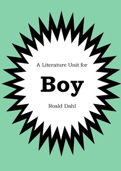 Preview of Literature Unit for Boy - Tales of Childhood by Roald Dahl - Novel Study