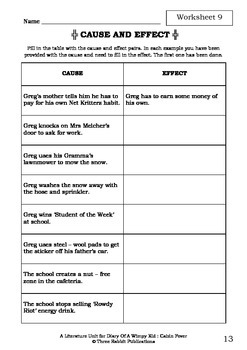 Literature Unit Diary Of A Wimpy Kid Cabin Fever Jeff Kinney