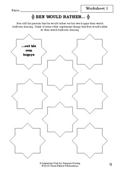 Literature Unit Gangsta Granny David Walliams Novel Study Worksheets