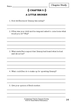 Literature Unit Gangsta Granny David Walliams Novel Study Worksheets