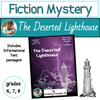Preview of Deserted Lighthouse: Fiction story w/ nonfiction passages, printables,& lessons