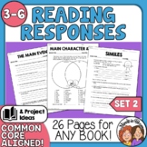 Reading Response Sheets Set 2 & Graphic Organizers for Any