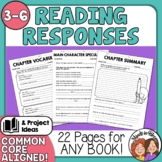 Reading Response Sheets Set 1 & Graphic Organizers for Any Book Print or Easel
