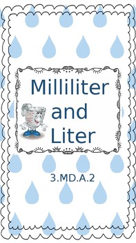 Liters and Milliliters by Super Teacher B | Teachers Pay Teachers