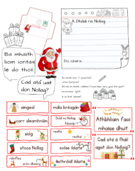 Preview of Litir cuig Daidi na Nollag (letter to Santa), DIY Envelope & Display Posters