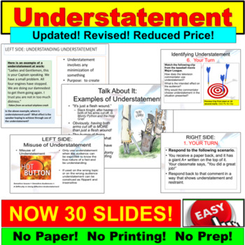 Preview of Understatement: Lesson and Activities