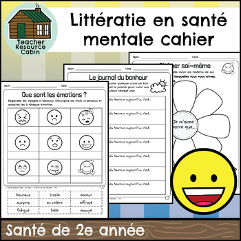 Preview of Littératie en santé mentale cahier (Grade 2 FRENCH Ontario Health)