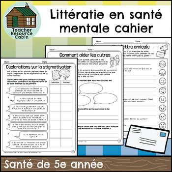 Preview of Littératie en santé mentale cahier (Grade 5 FRENCH Ontario Health)