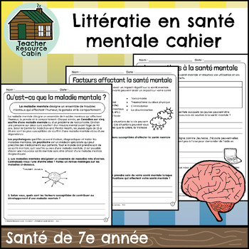 Preview of Littératie en santé mentale (Grade 7 FRENCH Ontario Health)