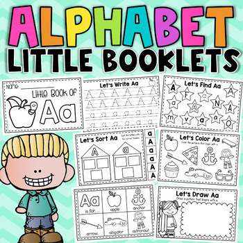 Preview of Little Alphabet Booklets - Half Page - Alphabet Activities