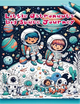 Preview of Little Astronauts' Big Space Journey: A Coloring Storybook