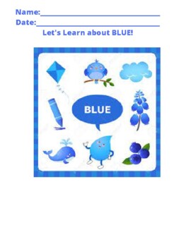 Preview of Little BLUE Workbook- Learning Colors Book 2