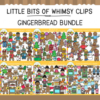 Preview of Gingerbread Clip Art Bundle {Christmas Clip Art}