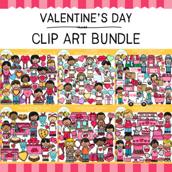Preview of Valentine's Day Kids Bits of Whimsy Clip Art Bundle