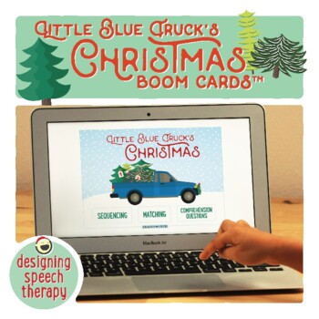 Preview of Little Blue Truck Christmas Book Companion BOOM CARDS™