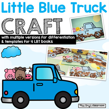 Preview of Little Blue Truck Craft - Preschool, Kindergarten Truck Template- Transportation
