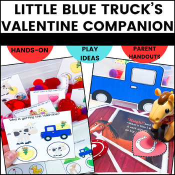 Preview of Little Blue Truck Valentine's Day Speech Therapy Book Companion for Preschool