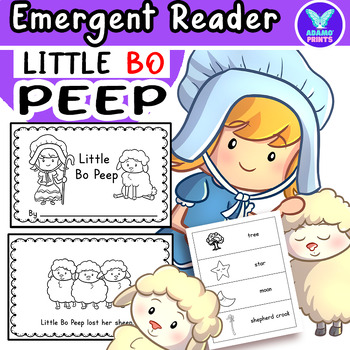 Preview of Little Bo Peep - Nursery Rhyme ELA Emergent Reader Vocabulary Activity