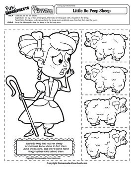 Little Bo-Peep Sheep - Nursery Rhyme Activity by Fantastic FUNsheets
