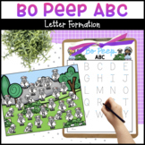 Little Bo Peep Nursery Rhymes Letter Formation Alphabet Cards