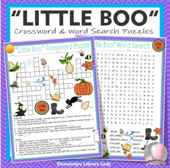 Little Boo Activities Wunderli Crossword Puzzle and Word Searches