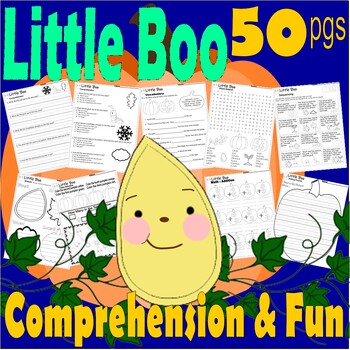 Preview of Little Boo Halloween Fall Read Aloud Book Study Companion Reading Comprehension