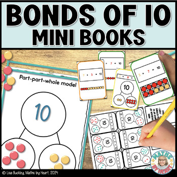Preview of Number Bonds of 10 in Different Ways Printable Mini Books for Kindergarten