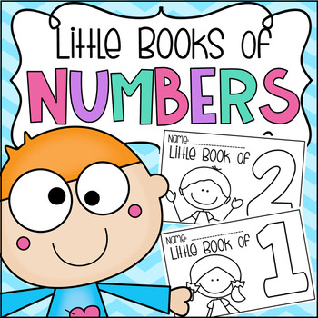 Preview of Little Books of Numbers (1-10) - Half Page Booklets Pre-K Kindergarten