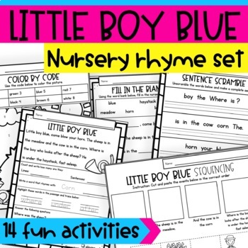 Preview of Little Boy Blue Nursery Rhymes Activities and Crafts