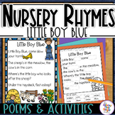 Little Boy Blue - Nursery Rhyme Poem Posters and Worksheet